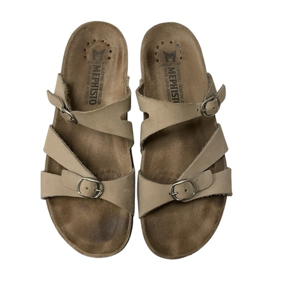 MEPHISTO HANNEL SANDALS WARM GREY VELOUR Size 38 - Picture 2 of 13